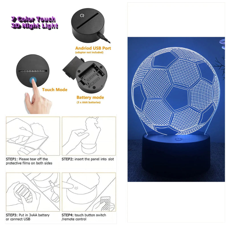 Lampe ballon de foot