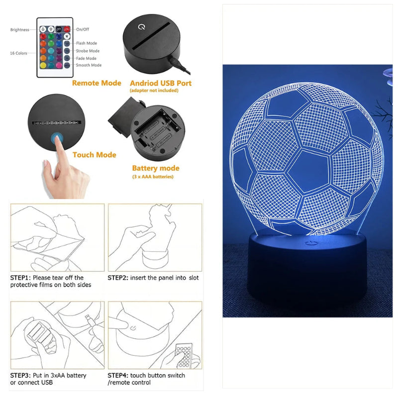 Lampe ballon de foot