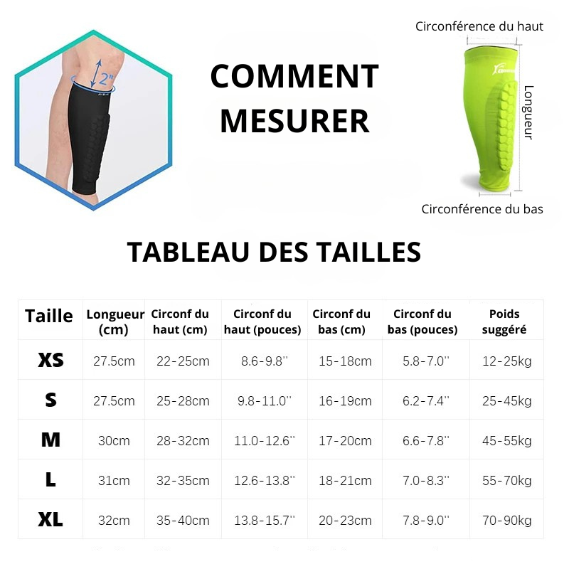 Protège tibia chaussette