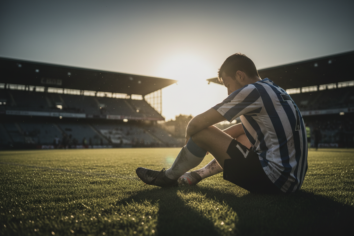 Hero PerformFoot — Joueur en bord de terrain